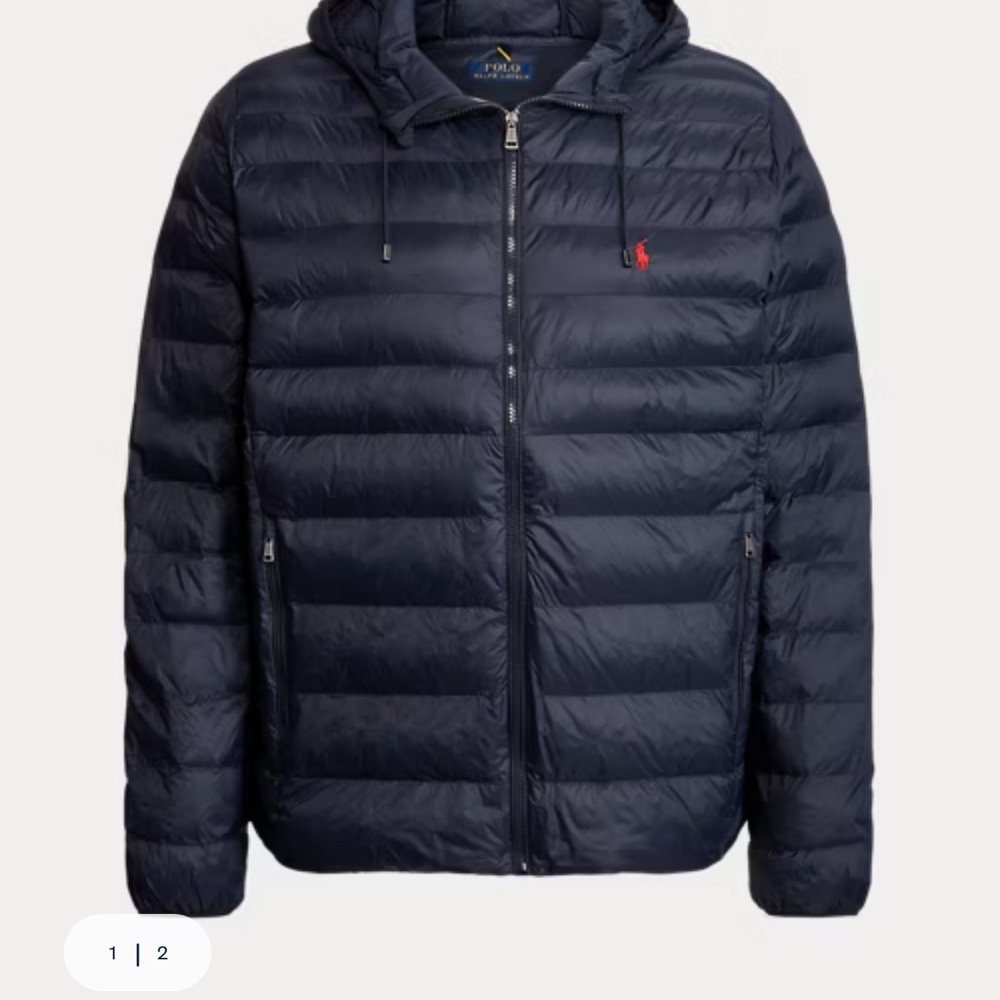 Polo by Ralph Lauren Blue Quilted Puffer Jacket with Hood
